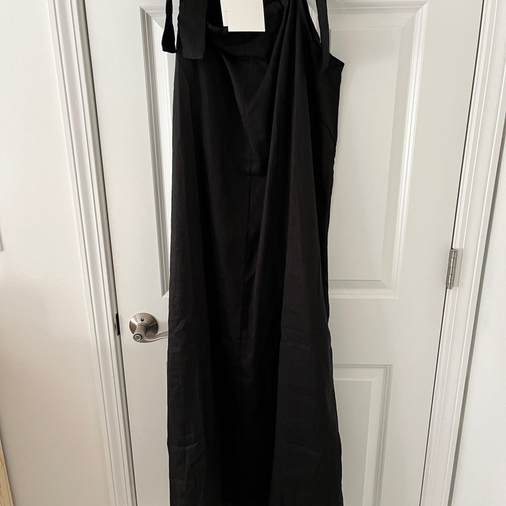DISSH Saylor Black Bow Linen Maxi dress US 6 - Picture 4 of 6